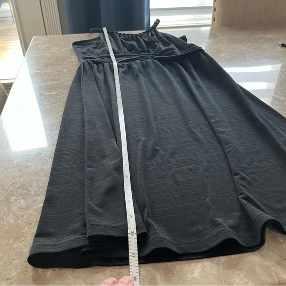 Ricki’s size small black dress with corded straps ruffled waist - Picture 8 of 8